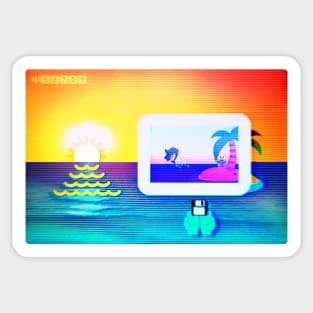 #Vaporwave Vacation Sticker